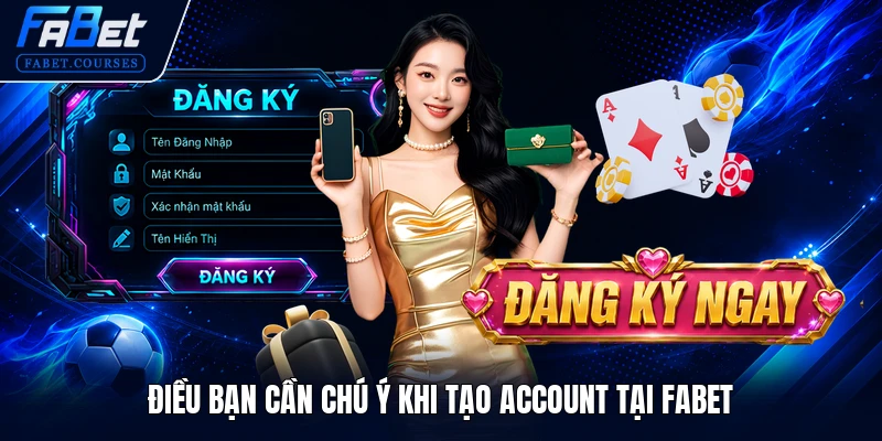ĐĂNG KÝ FABET 3 Điều bạn cần chú ý khi tạo account tại FABET